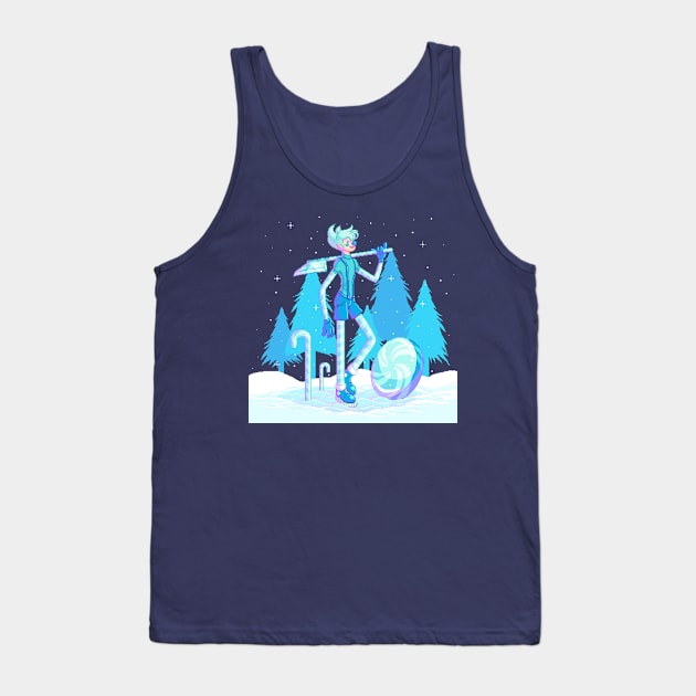 Blue Mr. Mint Tank Top by gabdoesdesign